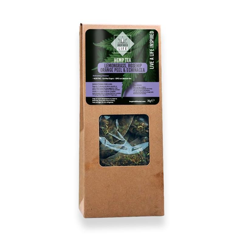 CBD Tea - 50mg Per Bag - Chamomile Tea - Kenyan Black Tea - Jasmine &amp; Green Tea - Lemongrass, Rosehip, Orange Peel &amp; Echinacea. - Inspired Life CBD