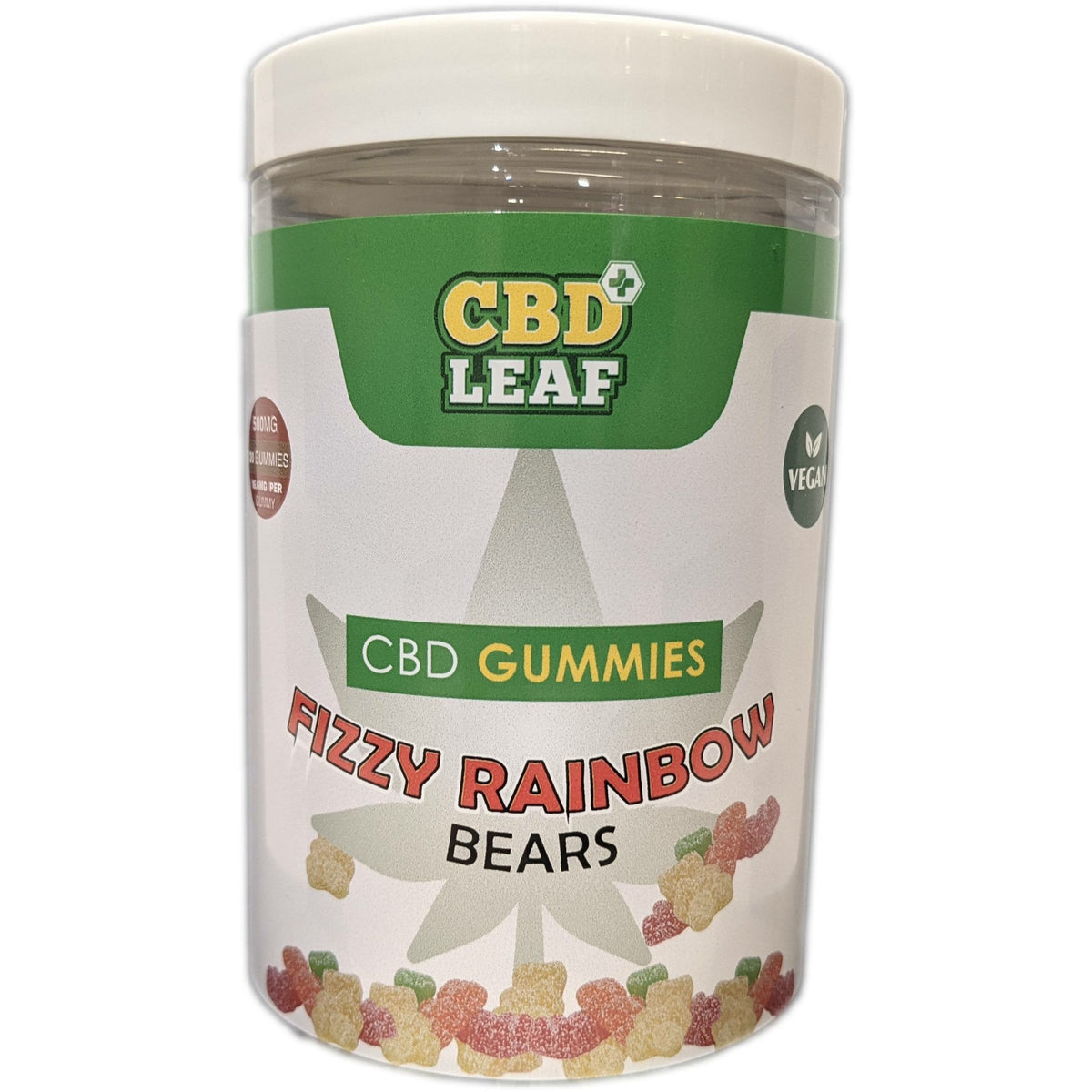 CBDLeaf - Vegan CBD Gummies - 500mg - Inspired Life CBD