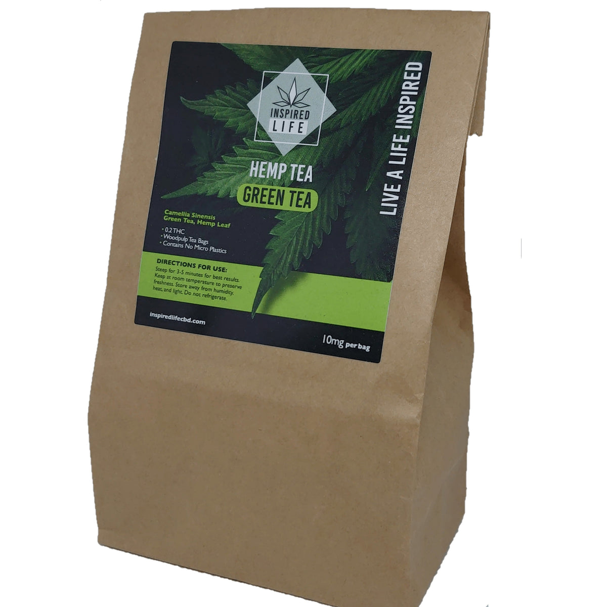 Inspired Life Hemp Tea - 10mg per bag - 15 Tea bags per packet - Inspired Life CBD